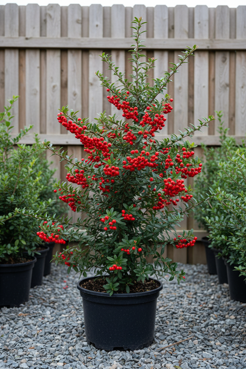 Feuerdorn Ventoux Red immergrün Baumschule Kurrle Rastatt - Gesamtansicht